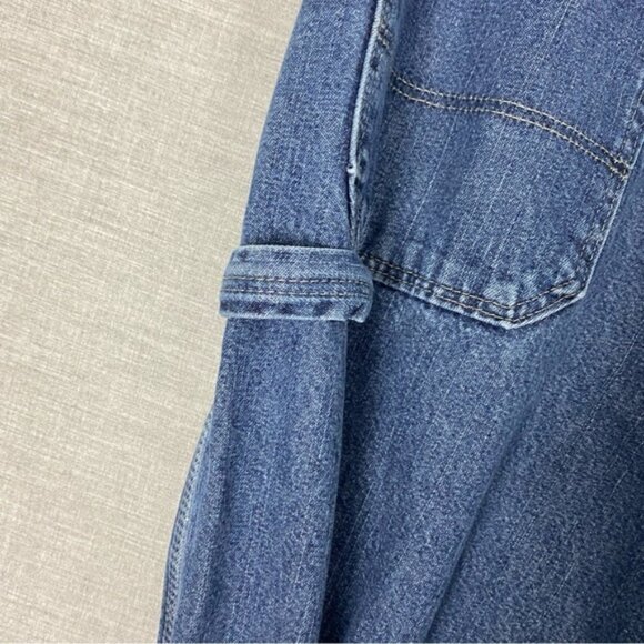 Wrangler Fleece Lined Carpenter Jeans Sz 34X30 Straight Leg Blue Work Jeans - Picture 7 of 9